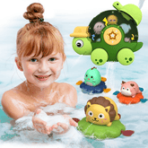 YCFUN Bath Toys for Toddlers Wall Bathtub Toy Slide for Kids 3 4 5 6 Years, Bath Toys for Kids Ages 4-8, 49 PCS DIY Slide Bath Toys with Wind-Up Duck, Shower Water Track Toys Gifts for Boys Girls